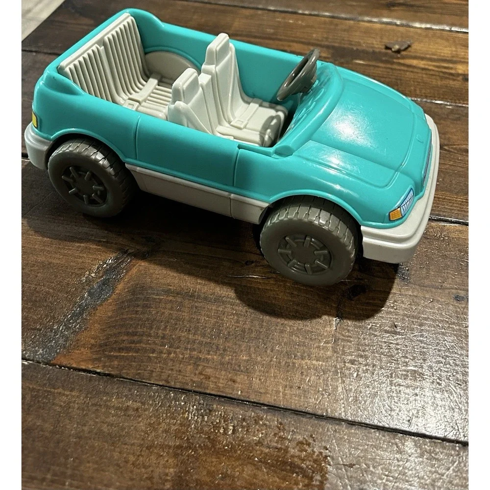 Fisher Price Loving Family Dollhouse Green Sports Car Convertible Vehicle 1997